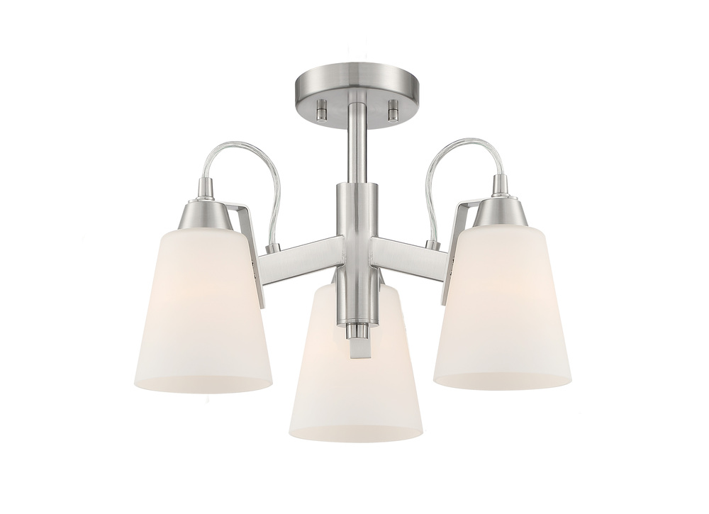 BECKONRIDGE - 3 LIGHT SEMI FLUSH