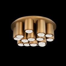 Schonbek Beyond BFM41519-AB - Tamara 19IN LED 3000K/3500K/4000K/5000K Flush Mount in Aged Brass with Radiance® Crystal Dust