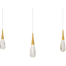 Schonbek Beyond BPD21203L-AB - Hibiscus 3 Light 120-277V Multi-Light Pendant (Linear Canopy) in Aged Brass with Clear Optic Cryst