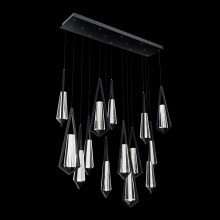 Schonbek Beyond BPD66214L-BK - Devotion 14 Light Linear LED 3000K/3500K/4000K Multi-Light in Black with Radiance® Crystal Dust