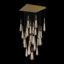Schonbek Beyond BPD66225S-AB - Devotion 25 Light Square LED 3000K/3500K/4000K Multi-Light in Aged Brass with Radiance® Crystal D