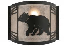 Meyda Green 157293 - 12" Wide Happy Bear on the Loose Left Wall Sconce