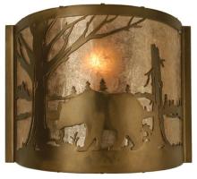 Meyda Green 73308 - 10" Wide Bear at Lake Wall Sconce