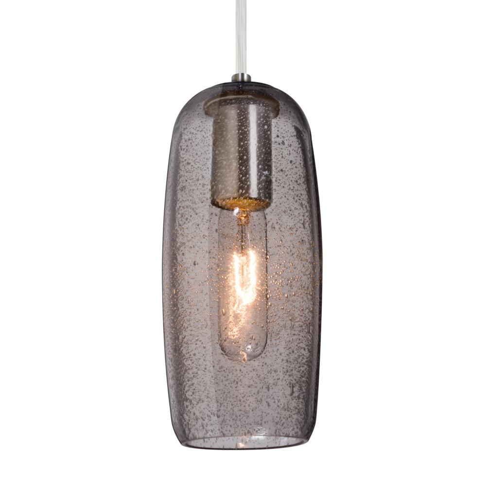 Besa, Pinot 9 Cord Pendant, Smoke Bubble, Satin Nickel FInish 1x60W Incandescent, 15F