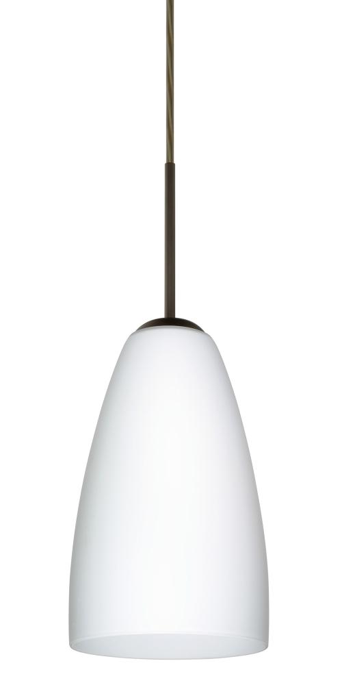 Besa Riva 9 Pendant Bronze Opal Matte 1x75W Medium Base, 15Ft. Cord