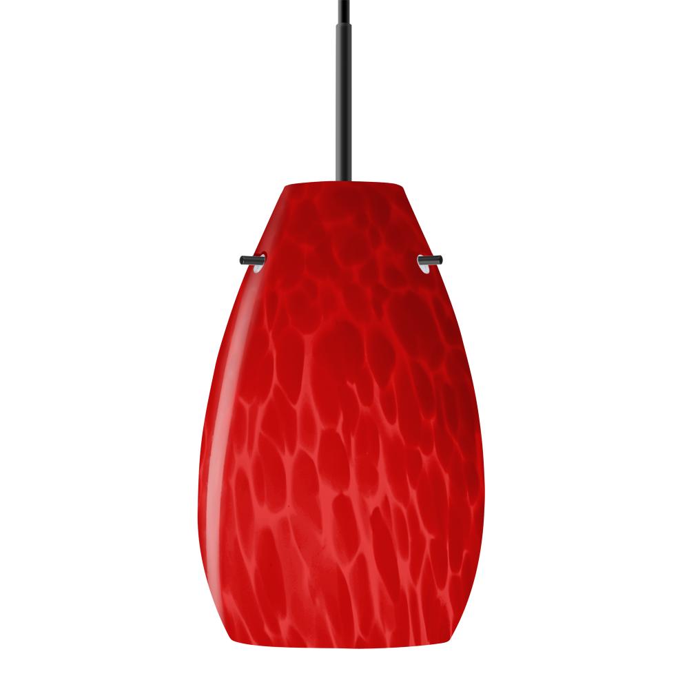 Besa Pera 9 LED Pendant For Multiport Canopy Red Cloud Black 1x9W LED