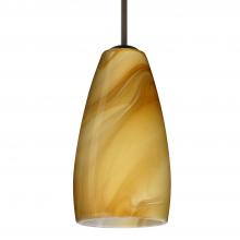 Besa Lighting 1BC-1509HN-BR-L - Besa Chrissy Pendant Bronze Honey 1x50W Candelabra, 15Ft. Cord