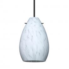 Besa Lighting 1BT-171319-BK-L - Besa Pendant Pera 6, Black Finish, Carrera 1x50W E12 base, 15Ft Cord