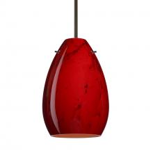 Besa Lighting 1BT-1713MA-BR-L - Besa Pendant Pera 6 Bronze Magma 1x50W E12 base, 15Ft Cord