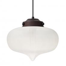 Besa Lighting 1JC-MIRAFR-BR-L - Besa Mira Pendant Bronze Frost 1x60W T10, 15Ft. Cord