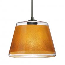 Besa Lighting 1JC-PIC9GD-BK - Besa Pendant Pica 9 Black Gold Sand 1x75W Medium Base