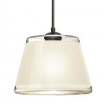 Besa Lighting 1JC-PIC9WH-BK - Besa Pendant Pica 9 Black White Sand 1x75W Medium Base