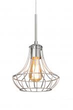 Besa Lighting 1JC-SPEZ07-EDIL-SN-L - Besa Pendant Spezza 7 Satin Nickel 1x8W LED Filament, 15Ft. Cord