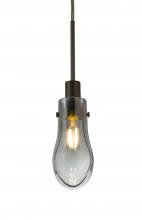 Besa Lighting 1JC-WISHSM-BR - Besa, Wish Cord Pendant, Smoke/Clear, Bronze Finish, 1x40W E12 Base