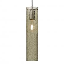 Besa Lighting 1JT-JUNI16LT-SN-L - Besa, Juni 16 Cord Pendant, Latte Bubble, Satin Nickel, 1x60W Medium Base, 15Ft. Cord