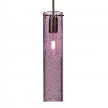 Besa Lighting 1JT-JUNI16PL-BR-L - Besa, Juni 16 Cord Pendant, Plum Bubble, Bronze, 1x60W Medium Base, 15Ft. Cord