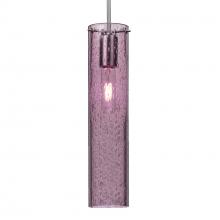 Besa Lighting 1JT-JUNI16PL-SN-L - Besa, Juni 16 Cord Pendant, Plum Bubble, Satin Nickel, 1x60W Medium Base, 15Ft. Cord