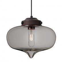 Besa Lighting 1JT-MIRASM-BR-L - Besa Mira Pendant Bronze Smoke 1x60W T10, 15Ft. Cord