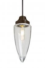 Besa Lighting 1JT-SULUCL-EDIL-BR - Besa, Sulu Cord Pendant, Clear Bubble, Bronze Finish, 1x8W LED Filament
