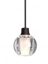 Besa Lighting 1XC-BOCA3BB-BR - Besa, Boca 3 Cord Pendant, Clear Bubble, Bronze Finish, 1xMAX GY6.35 Base