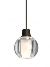 Besa Lighting 1XT-BOCA3CL-BR - Besa, Boca 3 Cord Pendant, Clear, Bronze Finish, 1x35W MAX GY6.35 Base