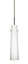 Besa Lighting B-567407-LED-BR-L - Besa Camino Pendant For Multiport Canopy Bronze Opal Matte 1x5W LED, 15Ft. Cord