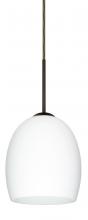 Besa Lighting J-169707-BR-L - Besa Lucia Pendant For Multiport Canopy Bronze Opal Matte 1x75W Medium Base, 15Ft. Cord