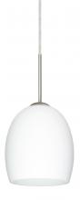 Besa Lighting J-169707-SN-L - Besa Lucia Pendant For Multiport Canopy Satin Nickel Opal Matte 1x75W Medium Base, 15Ft. Cord