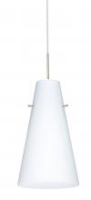 Besa Lighting J-412407-SN-L - Besa Cierro Pendant For Multiport Canopy Satin Nickel Opal Matte 1x100W Medium Base, 15Ft. Cord