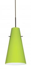 Besa Lighting J-412435-BR-L - Besa Cierro Pendant For Multiport Canopy Bronze Chartreuse 1x100W Medium Base, 15Ft. Cord