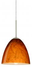Besa Lighting J-4470HB-SN-L - Besa Vila Pendant For Multiport Canopy Satin Nickel Habanero 1x60W Medium Base, 15Ft. Cord