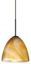 Besa Lighting J-4470HN-BR-L - Besa Vila Pendant For Multiport Canopy Bronze Honey 1x60W Medium Base, 15Ft. Cord
