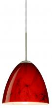 Besa Lighting J-4470MA-SN-L - Besa Vila Pendant For Multiport Canopy Satin Nickel Magma 1x60W Medium Base, 15Ft. Cord