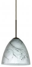 Besa Lighting J-4470MG-BR-L - Besa Vila Pendant For Multiport Canopy Bronze Marble Grigio 1x60W Medium Base, 15Ft. Cord