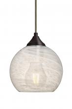 Besa Lighting J-JILLYCL-EDIL-BR - Besa, Jilly Cord Pendant For Multiport Canopy, Vapor Clear, Bronze Finish, 1x5W LED Filament