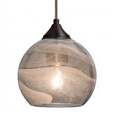 Besa Lighting J-JILLYSM-BR-L - Besa, Jilly Cord Pendant For Multiport Canopy, Vapor Smoke, Bronze Finish, 1x60W Medium Base