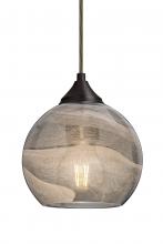 Besa Lighting J-JILLYSM-EDIL-BR - Besa, Jilly Cord Pendant For Multiport Canopy, Vapor Smoke, Bronze Finish, 1x5W LED Filament