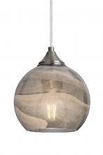 Besa Lighting J-JILLYSM-EDIL-SN - Besa, Jilly Cord Pendant For Multiport Canopy, Vapor Smoke, Satin Nickel Finish, 1x5W LED Filament