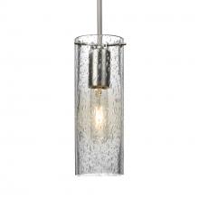 Besa Lighting J-JUNI10CL-SN-L - Besa, Juni 10 Pendant For Multiport Canopy, Clear Bubble, Satin Nickel, 1x60W Medium Base