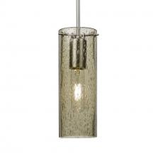 Besa Lighting J-JUNI10LT-SN-L - Besa, Juni 10 Pendant For Multiport Canopy, Latte Bubble, Satin Nickel, 1x60W Medium Base