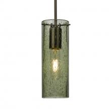 Besa Lighting J-JUNI10MS-BR-L - Besa, Juni 10 Pendant For Multiport Canopy, Moss Bubble, Bronze, 1x60W Medium Base, 15Ft. Cord