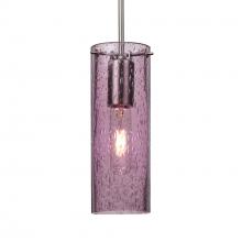 Besa Lighting J-JUNI10PL-SN-L - Besa, Juni 10 Pendant For Multiport Canopy, Plum Bubble, Satin Nickel, 1x60W Medium Base