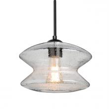 Besa Lighting J-ZENCL-EDIL-BK - Besa, Zen Cord Pendant For Multiport Canopy, Clear Bubble, Black Finish, 1x8W LED Filament