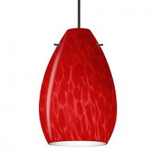 Besa Lighting RXP-1713RC-BK - Besa Pendant Pera 6, Black Finish, Red Cloud 1x50W MAX GY6.35 Base