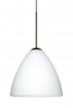 Besa Lighting RXP-177907-LED-BR-L - Besa Pendant Mia Bronze Opal Matte 1x5W LED, 15Ft. Cord