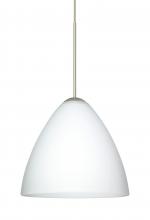 Besa Lighting RXP-177907-LED-SN-L - Besa Pendant Mia Satin Nickel Opal Matte 1x5W LED, 15Ft. Cord