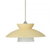 Besa Lighting RXP-271897-LED-SN-L - Besa Pendant Trilo 7 Satin Nickel Champagne 1x5W LED, 15Ft. Cord