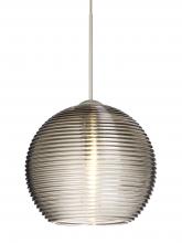 Besa Lighting RXP-461502-LED-SN - Besa Pendant Kristall 6 Satin Nickel Smoke 1x5W LED