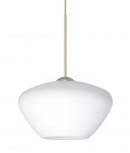 Besa Lighting RXP-541007-SN-L - Besa Pendant Peri Satin Nickel Opal Matte 1x50W MAX GY6.35 Base, 15Ft. Cord
