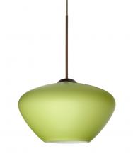 Besa Lighting RXP-541035-BR-L - Besa Pendant Peri Bronze Chartreuese 1x50W MAX GY6.35 Base, 15Ft. Cord